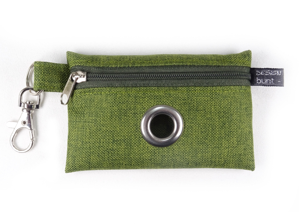 Täschchen für Hundekotbeutel, Outdoorstoff wasserfest, dunkelblau, große Öse, by BuntMixxDESIGN